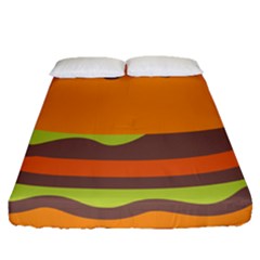 Hamburger Fitted Sheet (queen Size) by Alisyart