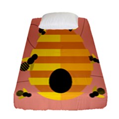 Honeycomb Wasp Fitted Sheet (single Size) by Alisyart