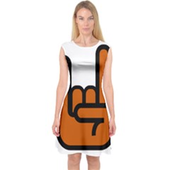 Metal Hand Capsleeve Midi Dress by Alisyart
