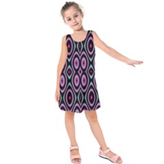 Colorful Seamless Pattern Vibrant Pattern Kids  Sleeveless Dress by Simbadda