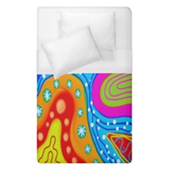 Hand Painted Digital Doodle Abstract Pattern Duvet Cover (single Size) by Simbadda