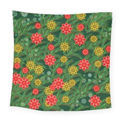 Completely Seamless Tile With Flower Square Tapestry (large) by Simbadda