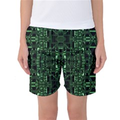 An Overly Large Geometric Representation Of A Circuit Board Women s Basketball Shorts by Simbadda