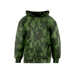 Camouflage Green Army Texture Kids  Pullover Hoodie by Simbadda