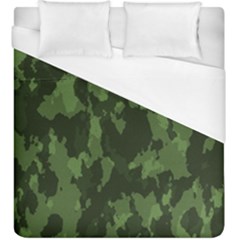Camouflage Green Army Texture Duvet Cover (king Size) by Simbadda