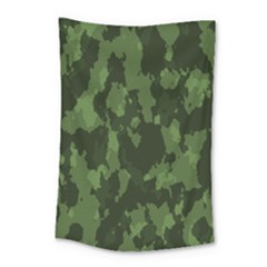 Camouflage Green Army Texture Small Tapestry by Simbadda