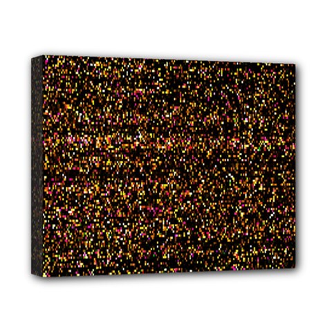 Pixel Pattern Colorful And Glowing Pixelated Canvas 10  X 8  by Simbadda