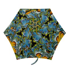 Fractal Background With Abstract Streak Shape Mini Folding Umbrellas by Simbadda