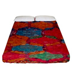 Abstract Art Pattern Fitted Sheet (King Size)