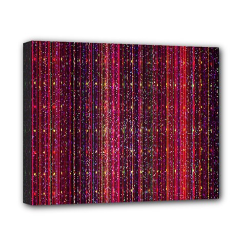 Colorful And Glowing Pixelated Pixel Pattern Canvas 10  X 8  by Simbadda