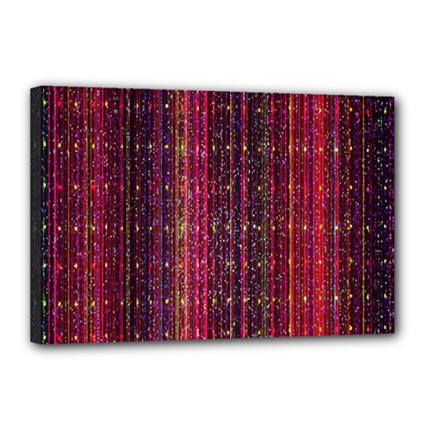 Colorful And Glowing Pixelated Pixel Pattern Canvas 18  X 12 