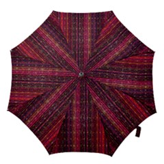 Colorful And Glowing Pixelated Pixel Pattern Hook Handle Umbrellas (small) by Simbadda