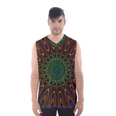 Vibrant Colorful Abstract Pattern Seamless Men s Basketball Tank Top by Simbadda