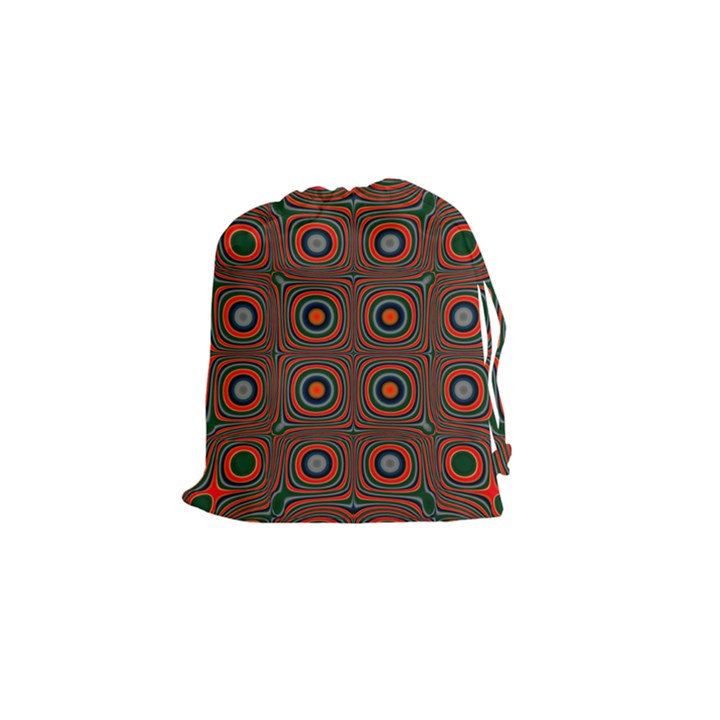 Vibrant Pattern Seamless Colorful Drawstring Pouches (Small) 