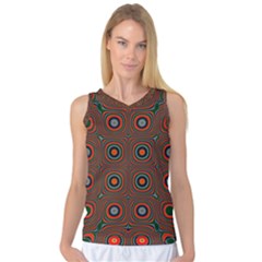 Vibrant Pattern Seamless Colorful Women s Basketball Tank Top by Simbadda