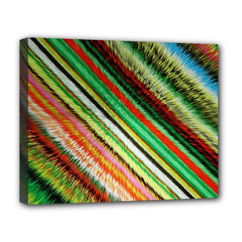 Colorful Stripe Extrude Background Deluxe Canvas 20  X 16   by Simbadda