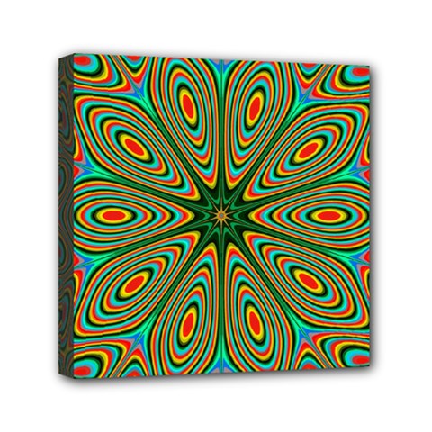 Vibrant Seamless Pattern  Colorful Mini Canvas 6  x 6 