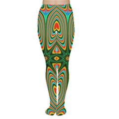 Vibrant Seamless Pattern  Colorful Women s Tights