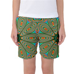 Vibrant Seamless Pattern  Colorful Women s Basketball Shorts