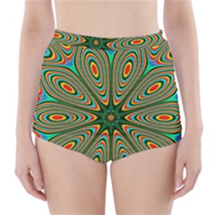 Vibrant Seamless Pattern  Colorful High-Waisted Bikini Bottoms