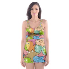 Fishes Cartoon Skater Dress Swimsuit by sifis