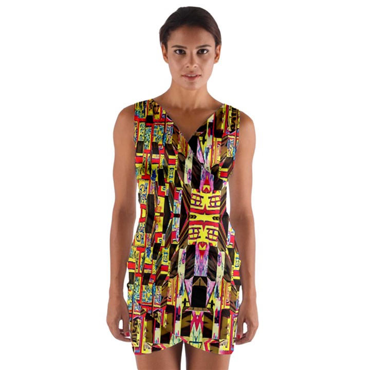 BRICK HOUSE MRTACPANS Wrap Front Bodycon Dress