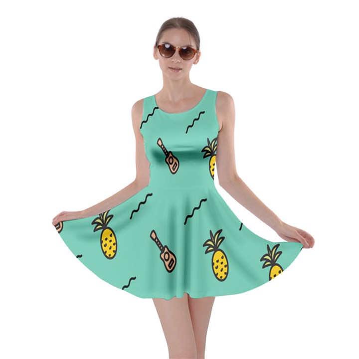 Guitar Pineapple Skater Dress