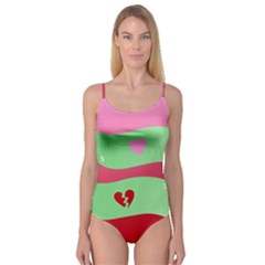 Money Green Pink Red Broken Heart Dollar Sign Camisole Leotard  by Alisyart