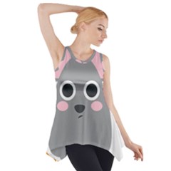 Mouse Grey Face Side Drop Tank Tunic