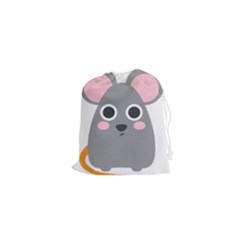 Mouse Grey Face Drawstring Pouches (xs) 