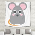 Mouse Grey Face Square Tapestry (Large) View2