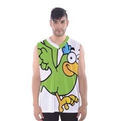 Parrot Cartoon Character Flying Men s Basketball Tank Top by Alisyart