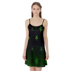 Nautical Star Green Space Light Satin Night Slip by Alisyart