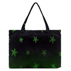 Nautical Star Green Space Light Medium Zipper Tote Bag by Alisyart