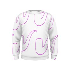 Pipe Template Cigarette Holder Pink Kids  Sweatshirt by Alisyart