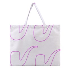 Pipe Template Cigarette Holder Pink Zipper Large Tote Bag by Alisyart
