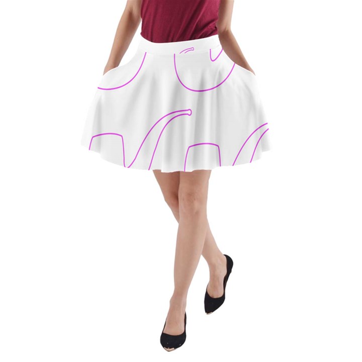 Pipe Template Cigarette Holder Pink A-Line Pocket Skirt
