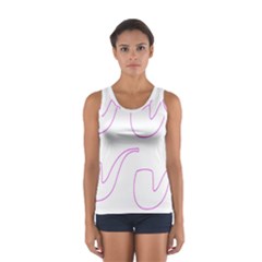 Pipe Template Cigarette Holder Pink Women s Sport Tank Top  by Alisyart