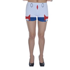 Peppermint Butler Wallpaper Face Skinny Shorts by Alisyart