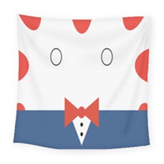Peppermint Butler Wallpaper Face Square Tapestry (large)