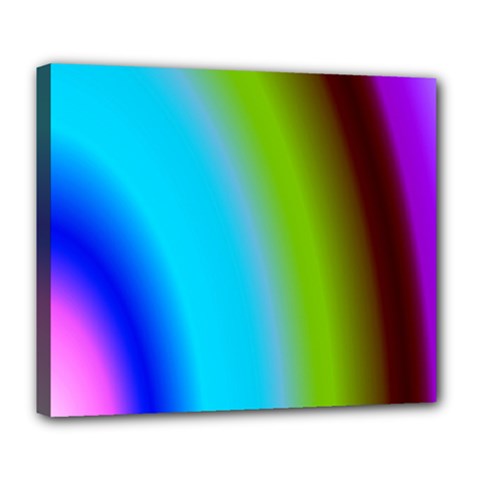 Multi Color Stones Wall Multi Radiant Deluxe Canvas 24  X 20   by Simbadda
