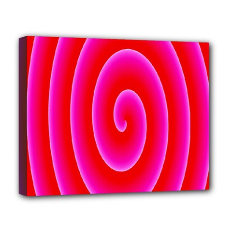 Pink Hypnotic Background Deluxe Canvas 20  X 16   by Simbadda