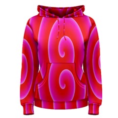 Pink Hypnotic Background Women s Pullover Hoodie by Simbadda