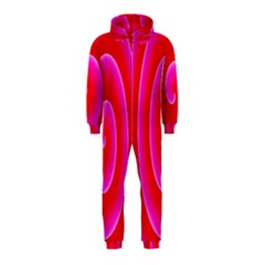 Pink Hypnotic Background Hooded Jumpsuit (kids) by Simbadda