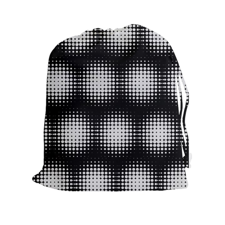 Black And White Modern Wallpaper Drawstring Pouches (XXL)