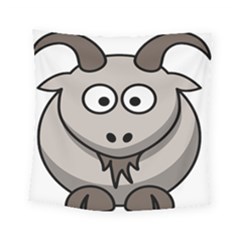 Goat Sheep Animals Baby Head Small Kid Girl Faces Face Square Tapestry (small)