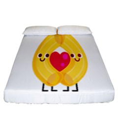 Say Pasta Love Fitted Sheet (california King Size) by Alisyart