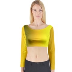 Yellow Gradient Background Long Sleeve Crop Top by Simbadda