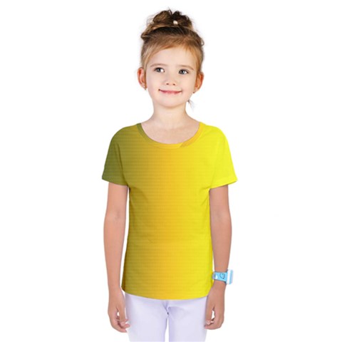 Yellow Gradient Background Kids  One Piece Tee by Simbadda