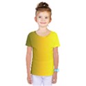 Yellow Gradient Background Kids  One Piece Tee View1